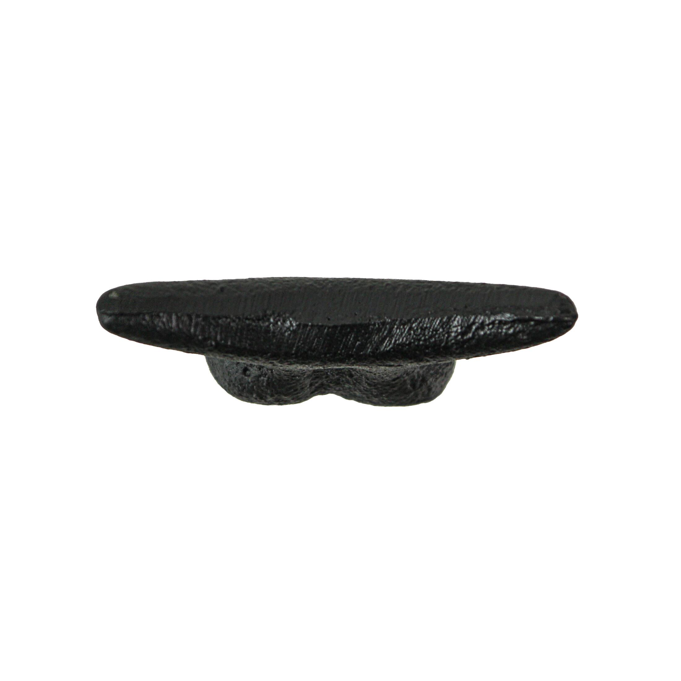 Alt View 6. Zeckos - 2.5 In Cast Iron Black Nautical Cleat Drawer Pulls Cabinet Knobs Set of 6 - Black.