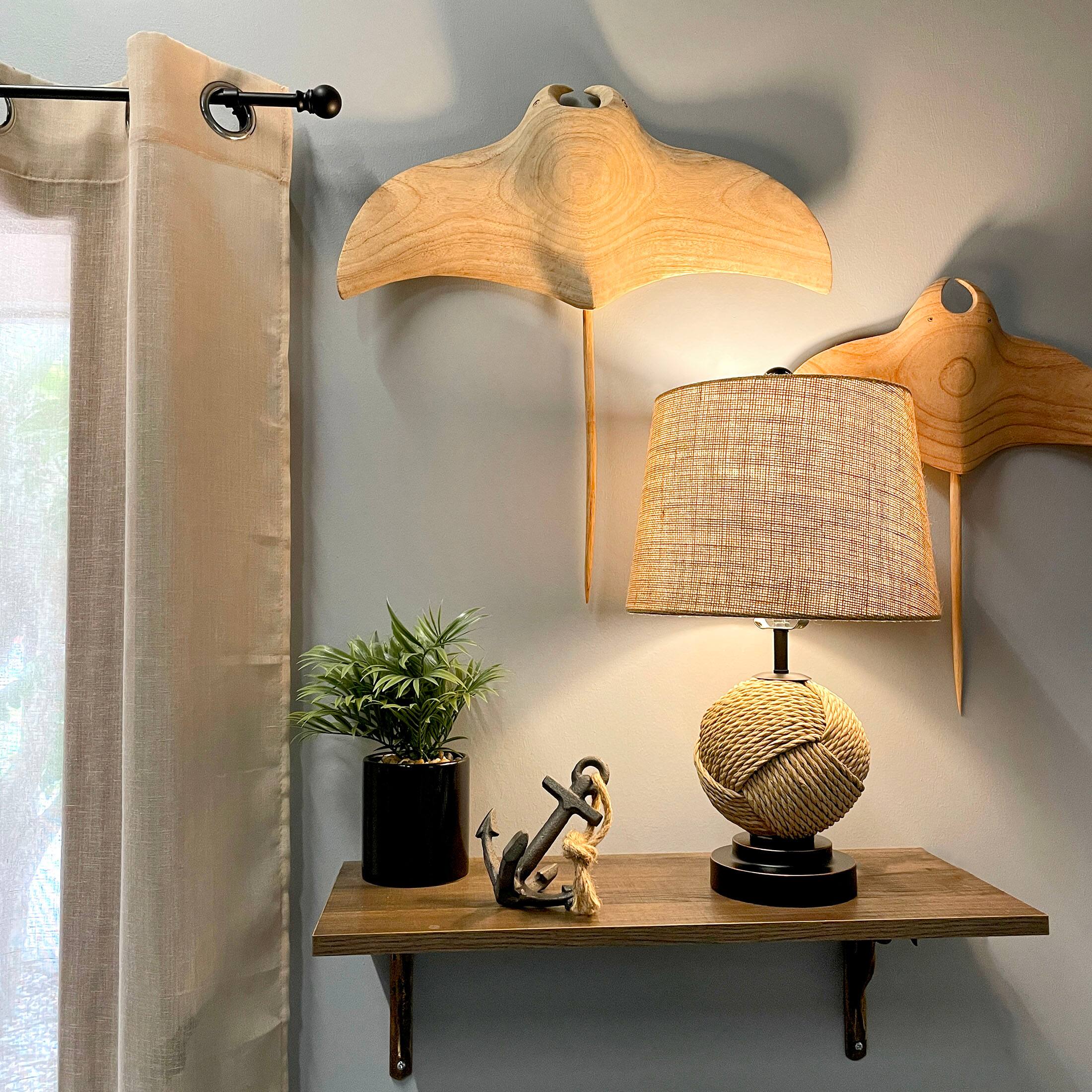 Alt View 3. Things2Die4 - Set of 2 Nautical Rope Table Lamps 22.5" Coastal Beach Decor Accent Lighting - Natural.