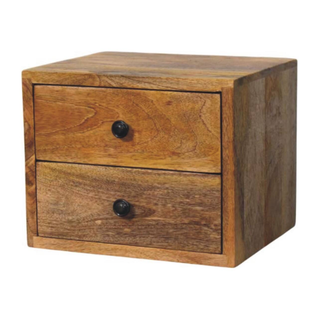 Left. Artisan Furniture - Artisan Furniture Solid Wood Solis 2-Drawer Oak-ish Wall Mounted Nightstand - Oak.