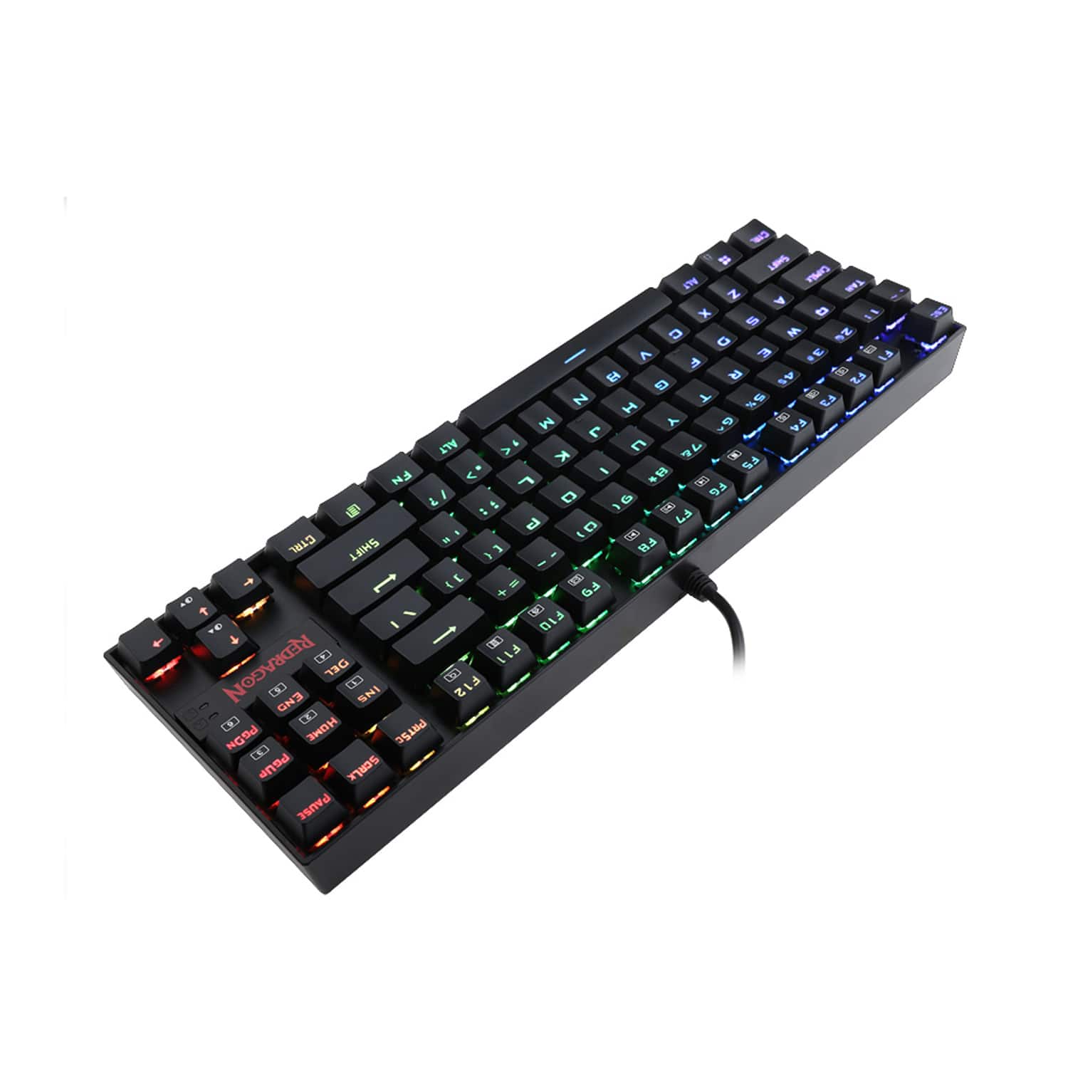 Alt View 13. REDRAGON - Kumara K552 RGB Wired TKL Gaming Mechanical Blue Switch Keyboard with RGB Backlighting - Black.