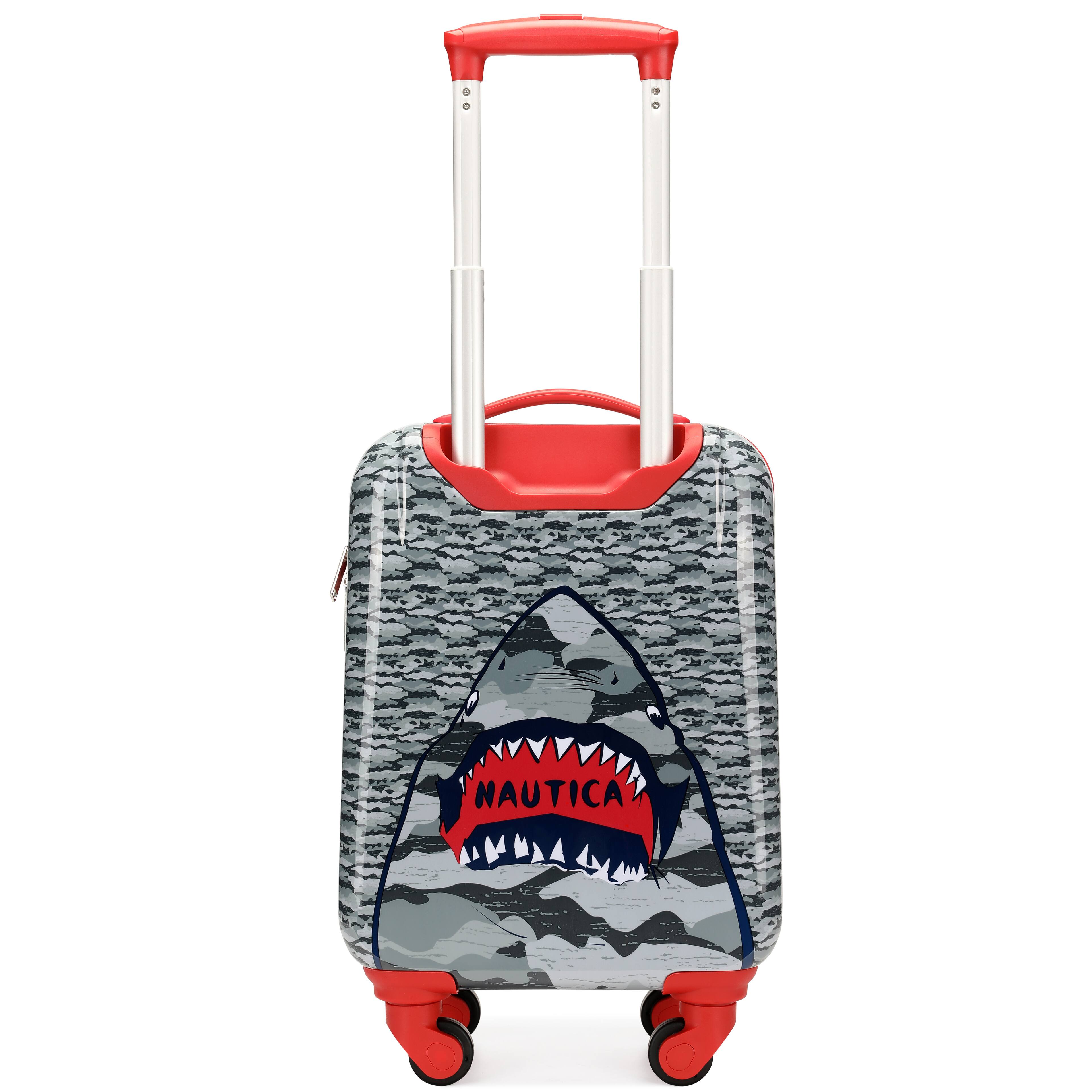Alt View 3. Nautica - 18" Airline Approved Carry-on Suitcase - Shark Attack.