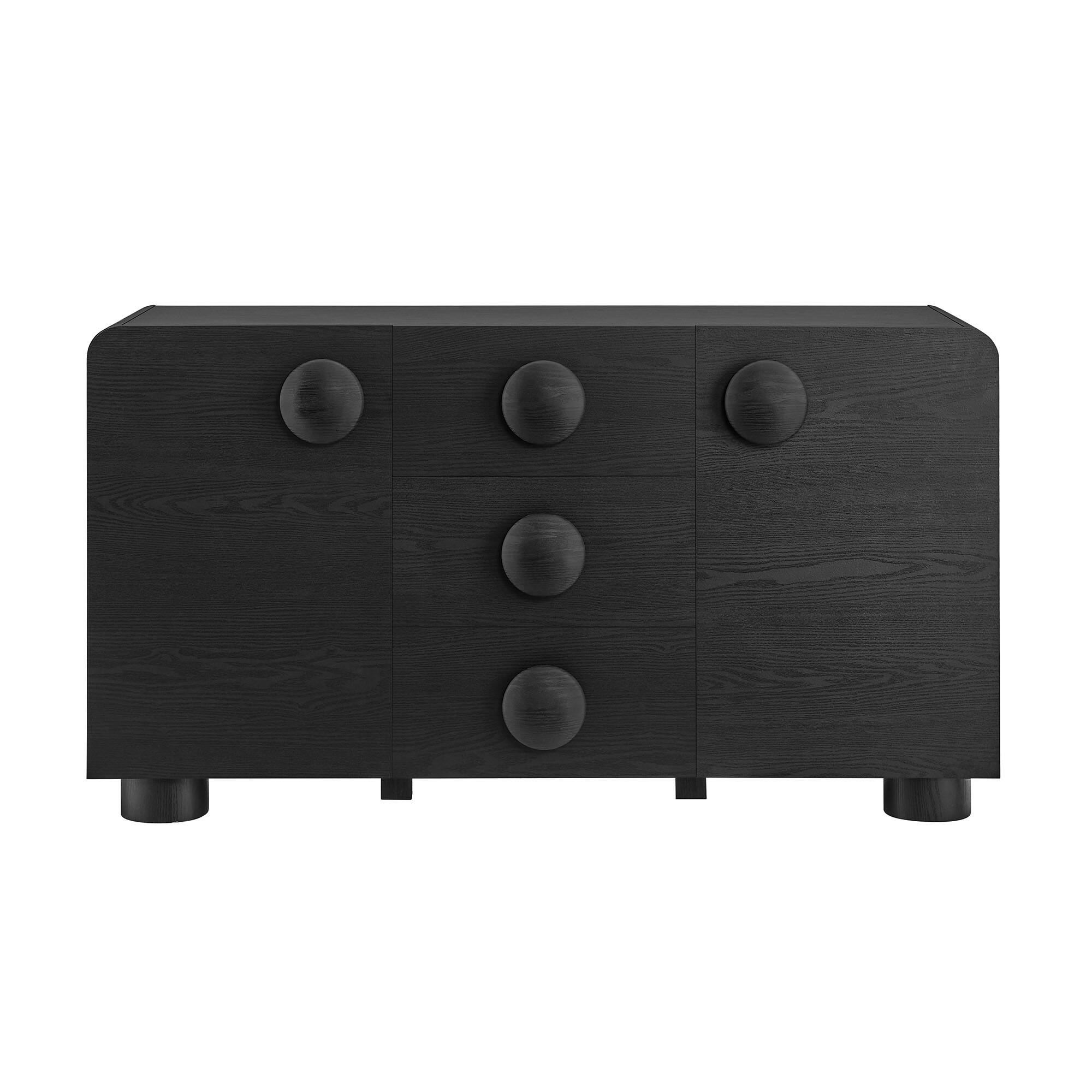 Alt View 4. Modway - Sonnet 57" Sideboard Storage Cabinet by Modway - Black.
