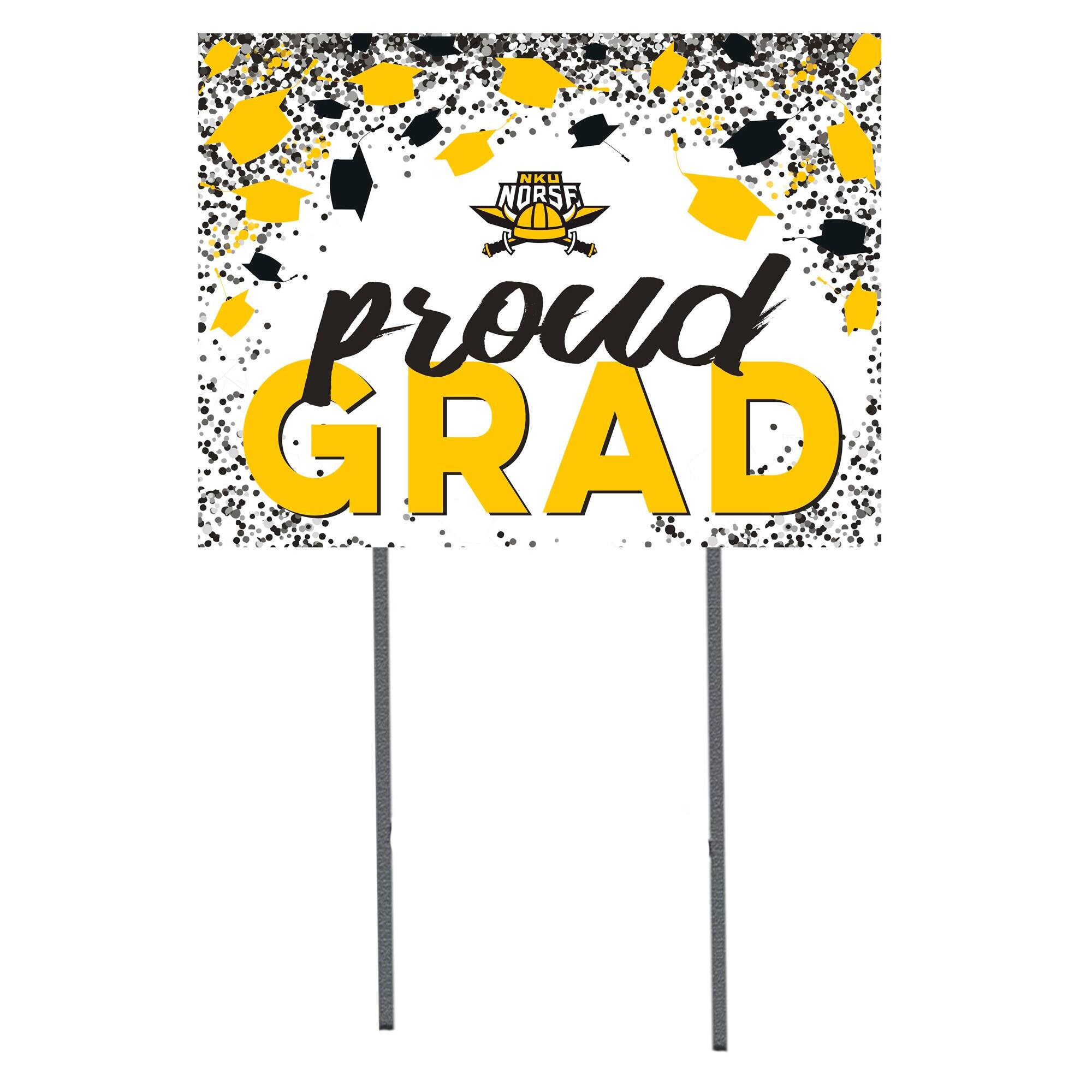 Northern Kentucky University Norse 18" x 24" Proud Grad Yard Sign