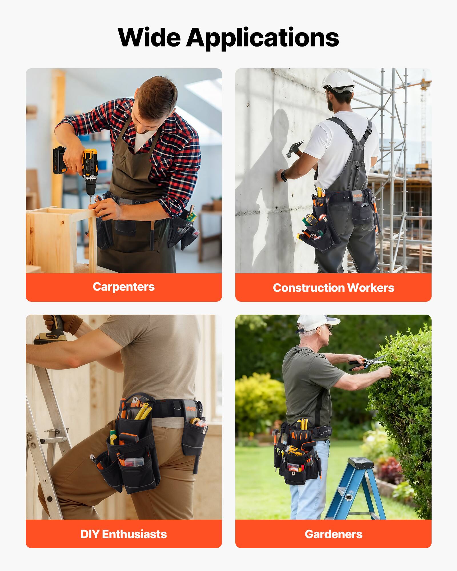 Wide Applications

- Carpenters
- Construction Workers
- DIY Enthusiasts
- Gardeners