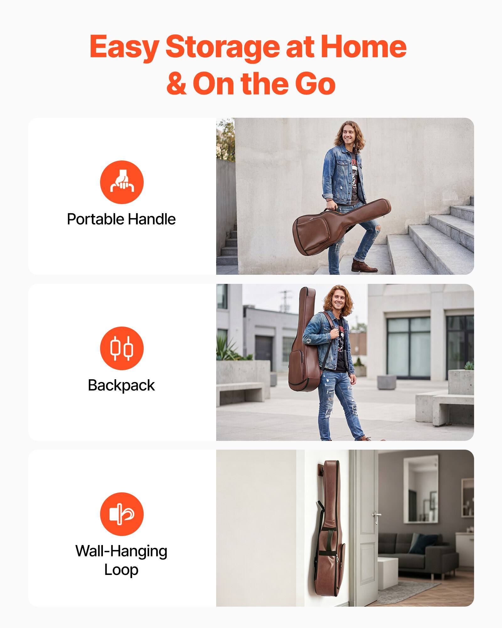 Easy Storage at Home & On the Go

- Portable Handle
- Backpack
- Wall-Hanging Loop