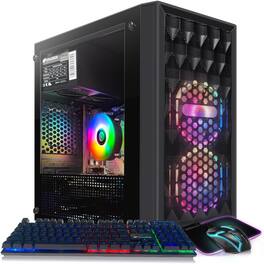 STGAubron - Gaming Desktop PC, Radeon RX 580 8G Graphics, Intel Core i5-9400F up to 4.1GHz, 16G DDR4 RAM, 512G SSD, Win11H - Black