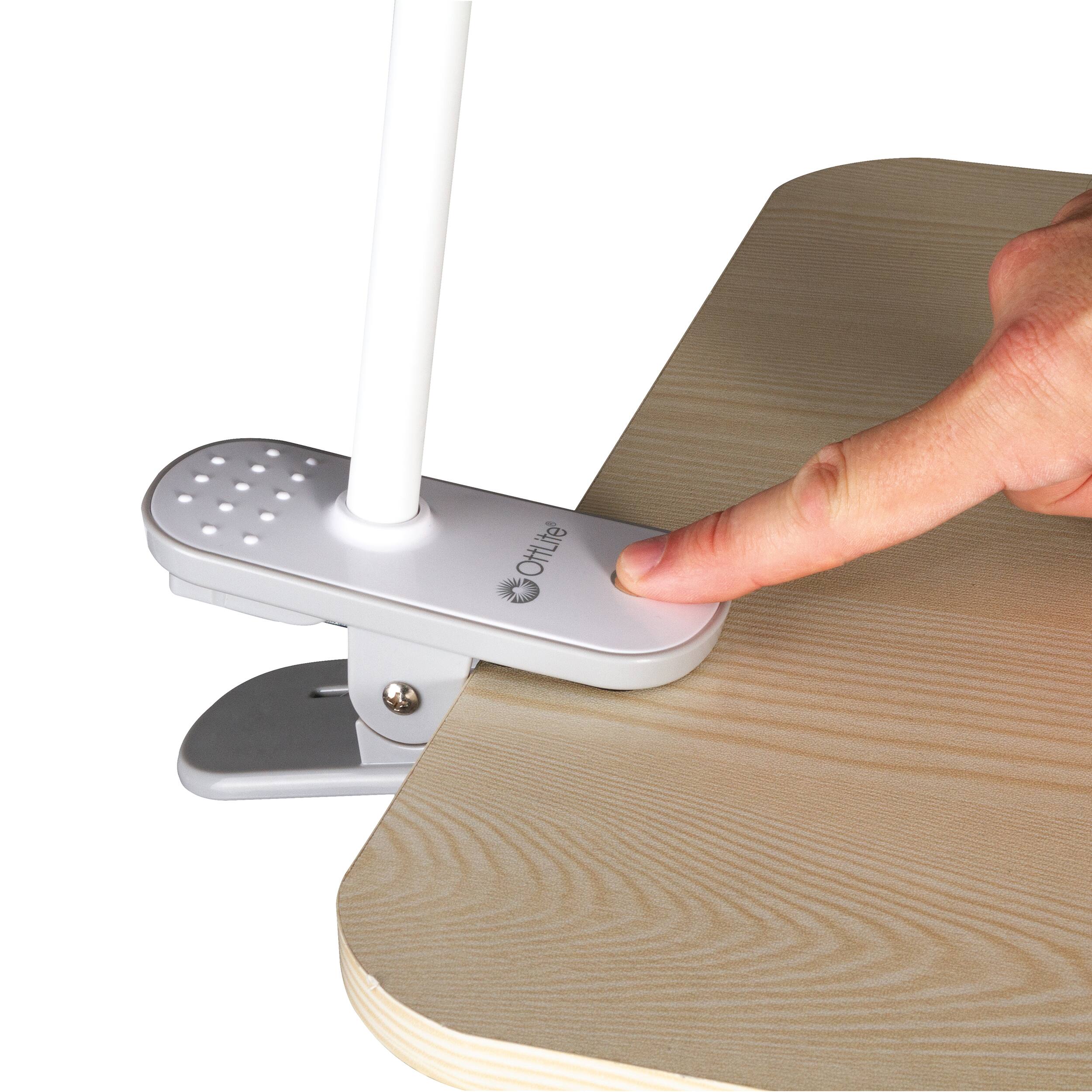 Alt View 2. OttLite - Lighted Magnifier Clip Lamp - White.