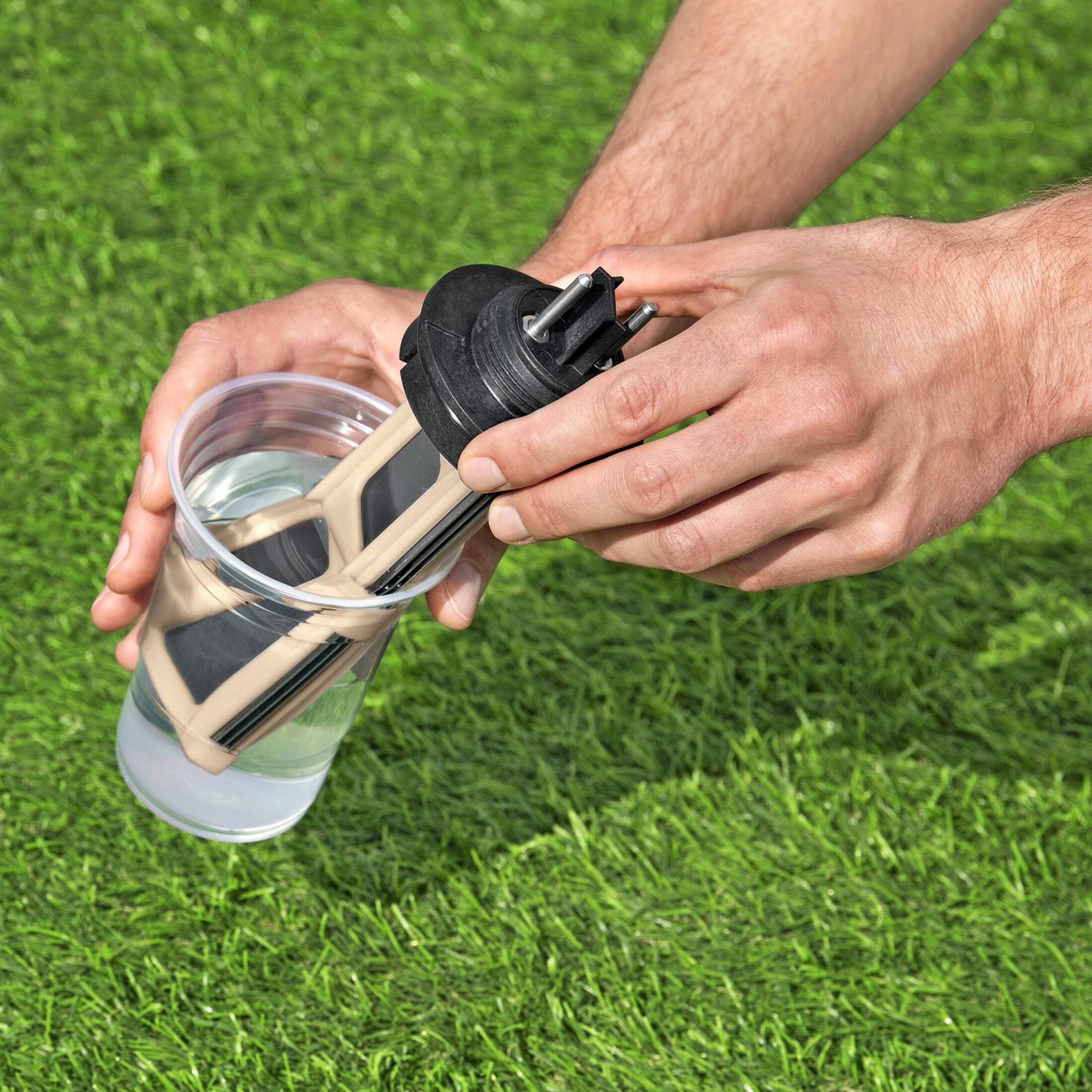 Alt View 6. Bestway - Bestway Hydrogenic 12 G/H Saltwater Chlorinator for Above Ground Swimming Pools - Gray.