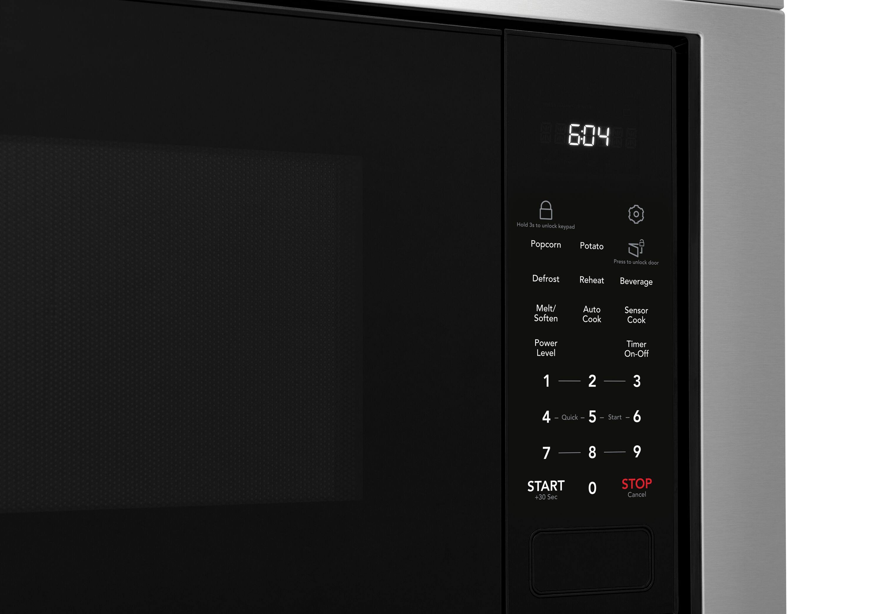 604 Mald le to wnionh beyped o Popcorn Potato Phess - unlock -ows Defrost Reheat Beverage Melt/ Soften Auto Cook Sensor Cook Power Level Timer On-Off 1 2 3 4 - Quick I 5 T Start - 6 7 8 9 START +30 Sec 0 STOP Cancel

Corrected text:
604 Mald le to wnionh beyped o Popcorn Potato Phess - unlock -ows Defrost Reheat Beverage Melt/ Soften Auto Cook Sensor Cook Power Level Timer On-Off 1 2 3 4 - Quick I 5 T Start - 6 7 8 9 START +30 Sec 0 STOP Cancel