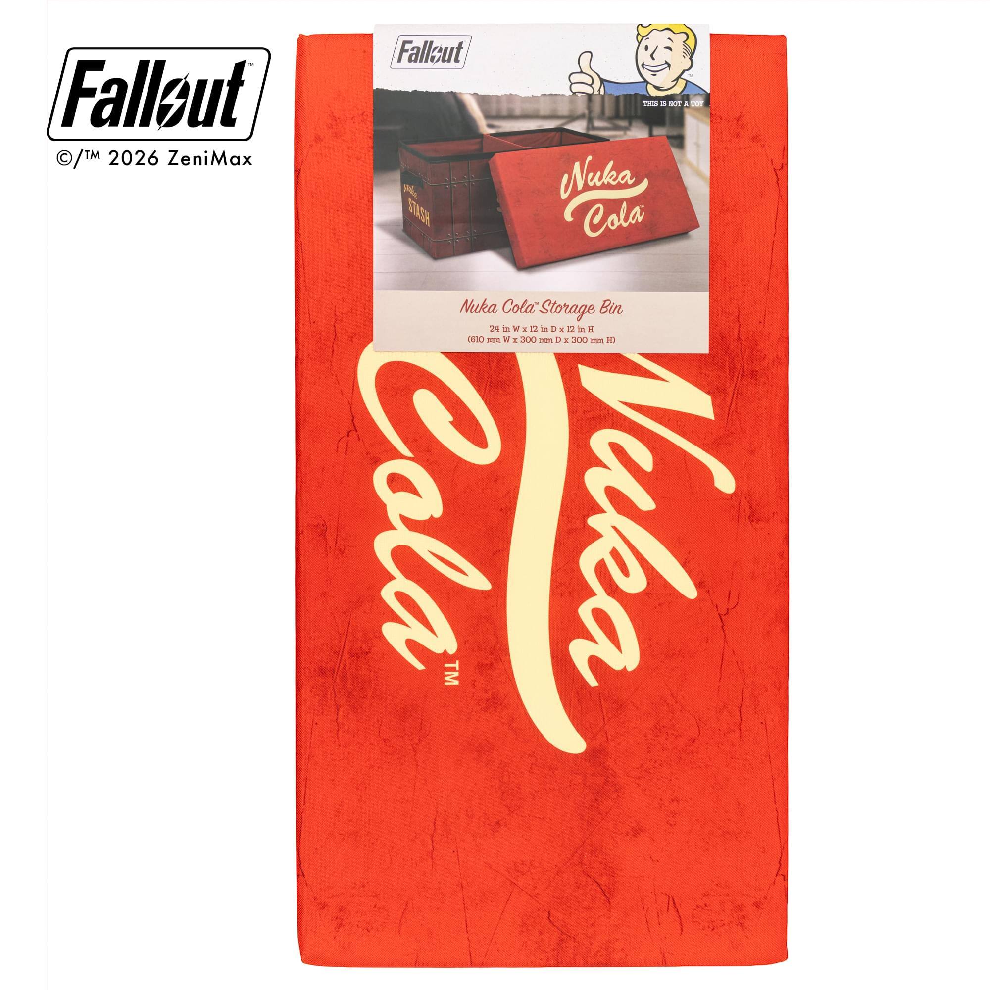 Fallout™ © /TM 2026 ZeniMax  
Nuka Cola Storage Bin  
24 MUWIDUDIZE - M .  - D . 12 - . 1000 - W . 300 - a 1 300 - L  
Cola I Nuka™