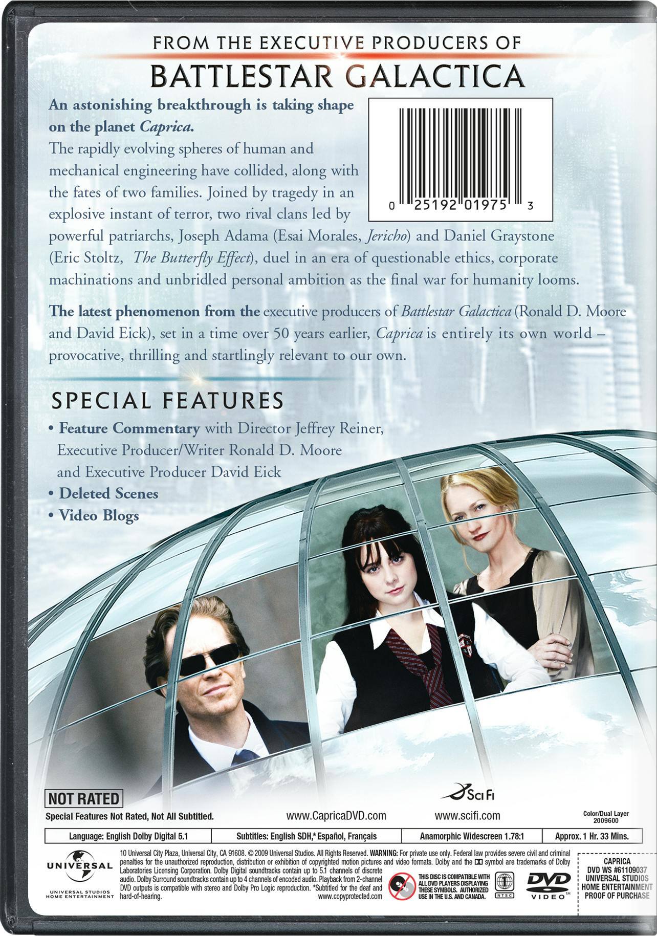 Back. Caprica: The Pilot (DVD Widescreen) [DVD].