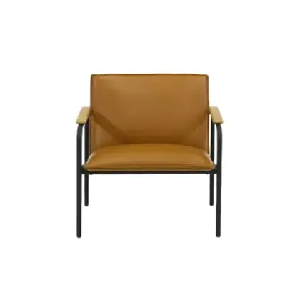 Front. Sauder - Boulevard Café Collection 4-Leg Accent Chair - Camel.