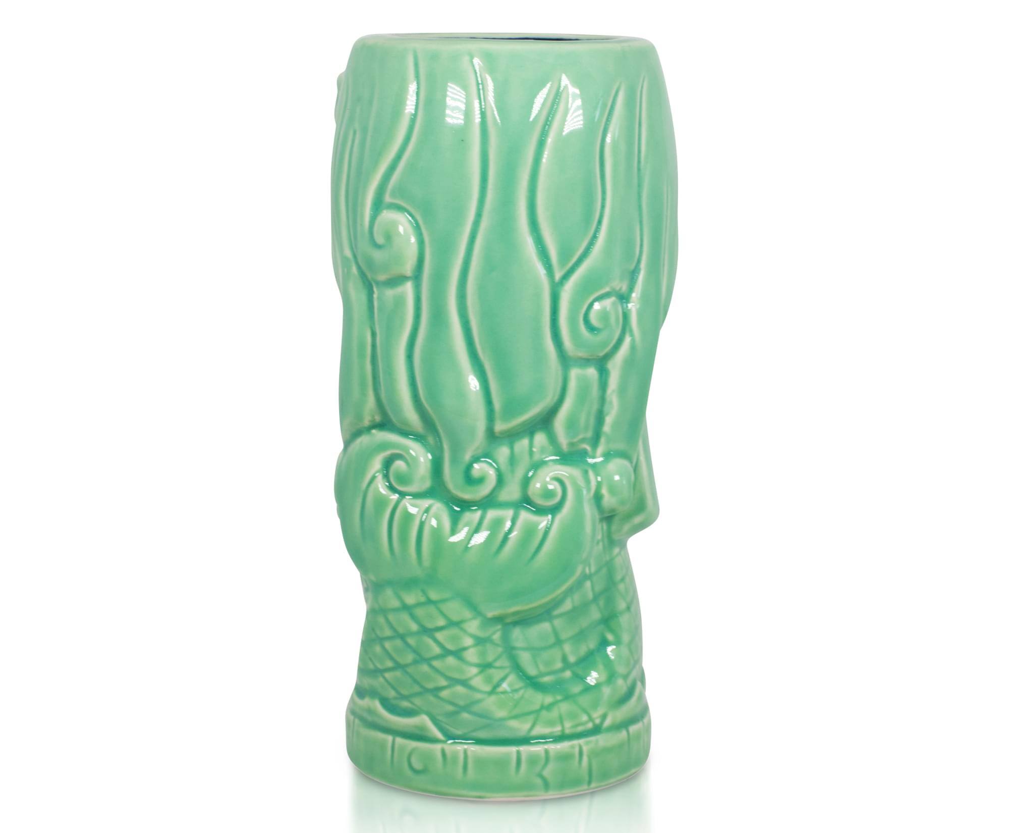 Alt View 1. ThinkGeek - Geeki Tikis Green Mermaid Fantasy Mug | Ceramic Tiki Style Cup | Holds 15 Ounces - Green.