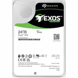 Seagate - Exos X24 ST24000NM007H 24 TB Hard Drive - 3.5" Internal - SAS (12Gb/s SAS) - Conventional Magnetic Recording