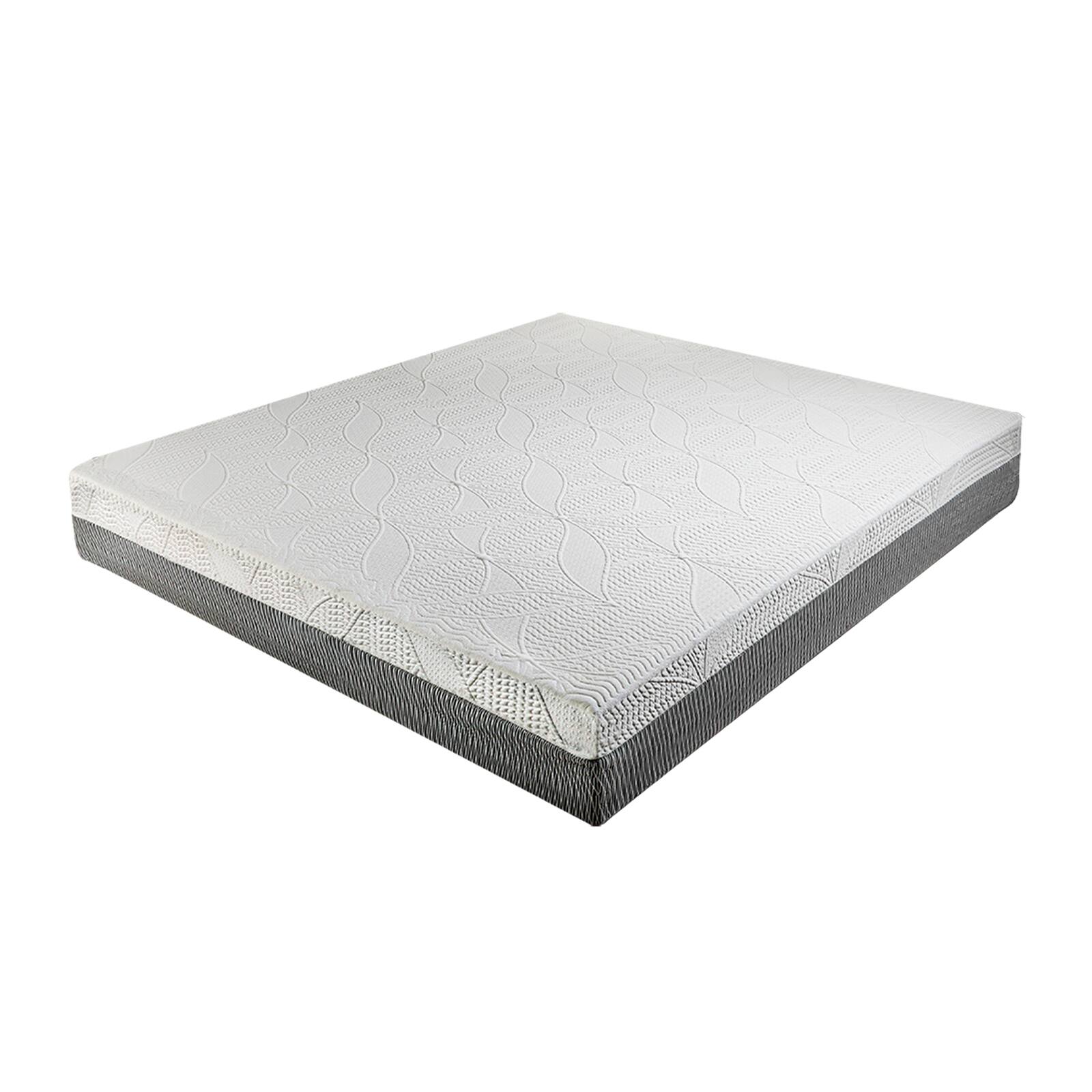 Back. Hunkstar - Premium Memory Foam Mattress-Made in Japan, Ultra-Breathable 4-Layer Foam-Cooling Copper Gel bed-Ergonomic Zoned Support - QUEEN/White.