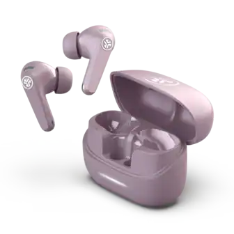 Front. JLab - Jbuds Pods ANC True Wireless Earbuds - Mauve.