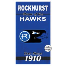 Jardine - Rockhurst Hawks 11" x 20" Indoor/Outdoor Home Of The Sign - Blue