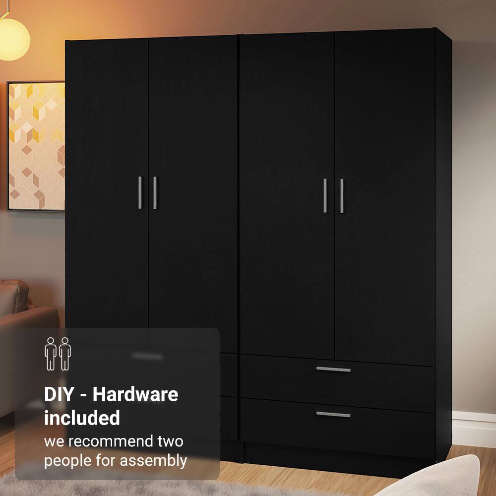 DIY - Hardware included  
we recommend two people for assembly