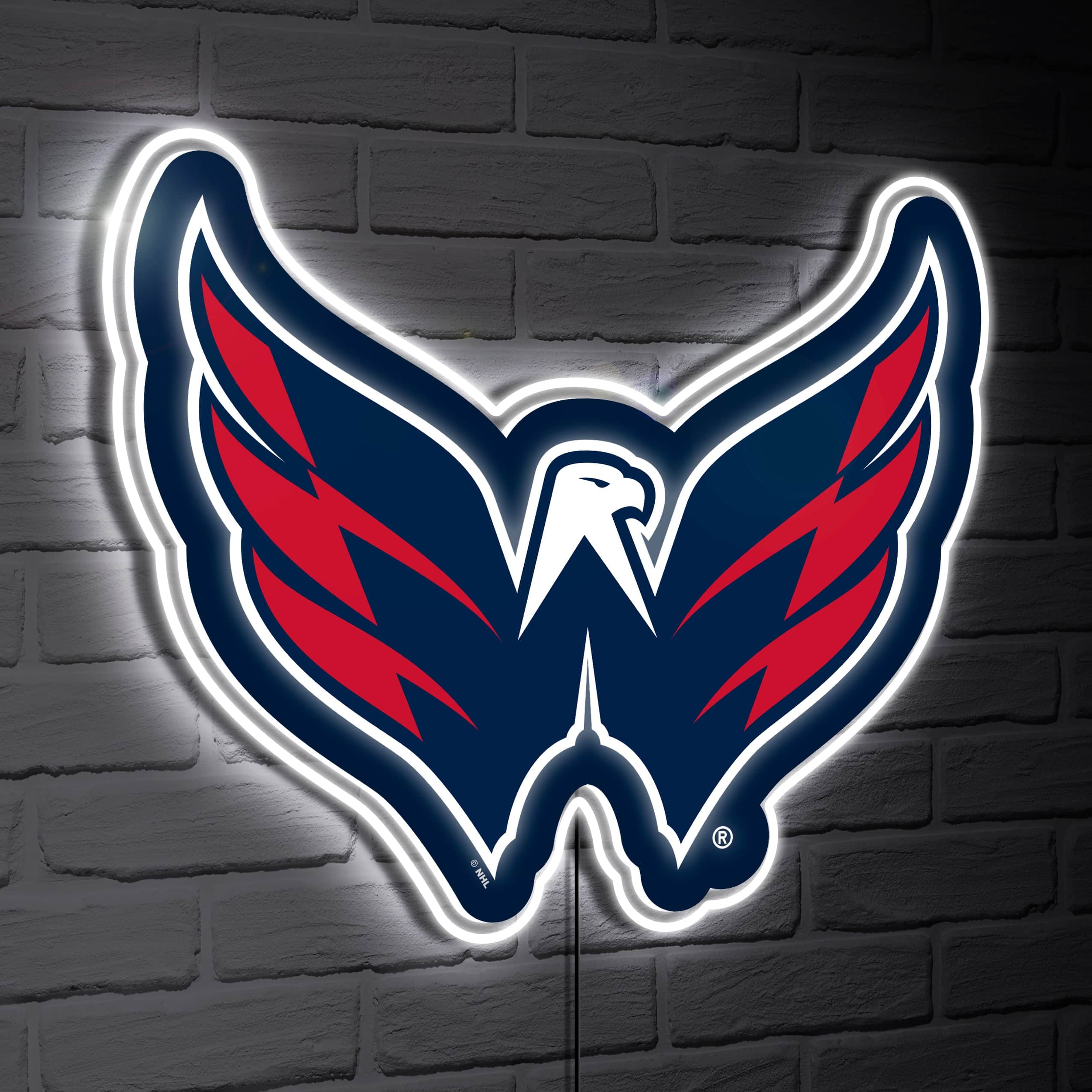 Evergreen Enterprises - Washington Capitals LED Team Logo Shaped Lighted Wall Sign - Multicolor