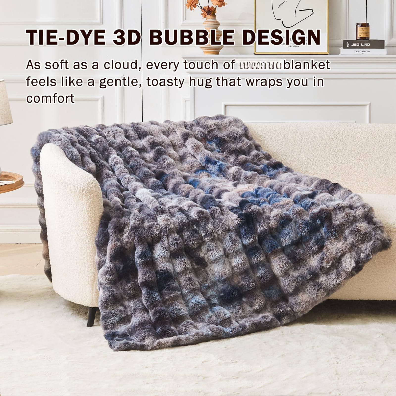 TIE-DYE 3D BUBBLE DESIGN

As soft as a cloud, every touch of www.nuoblanket feels like a gentle, toasty hug that wraps you in comfort