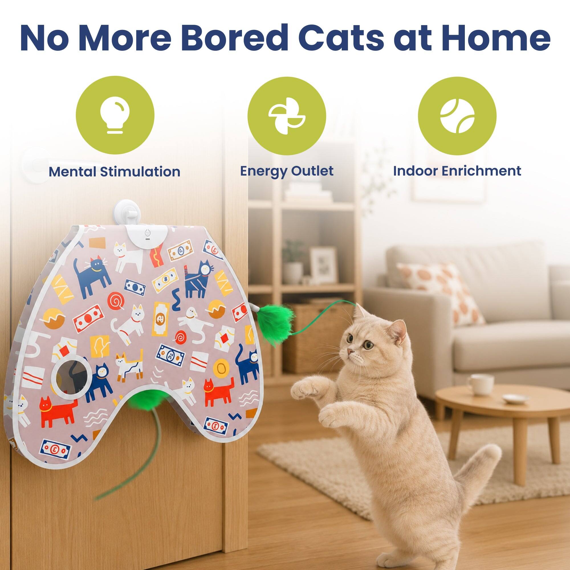 No More Bored Cats at Home

- Mental Stimulation
- Energy Outlet
- Indoor Enrichment