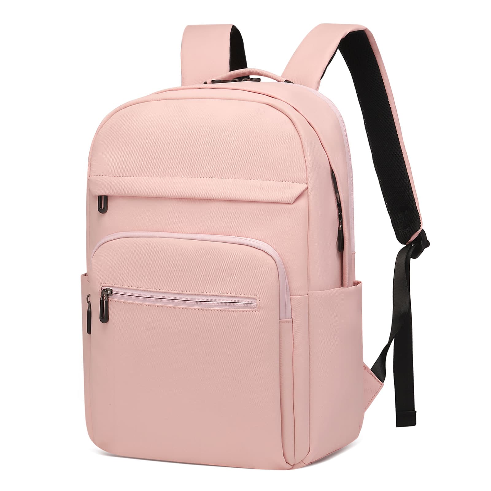 Unique Bargains - 16" Laptop Backpack for Men Women, Travel w/Anti-Theft Pocket, Lightweight Water-Resistant TSA Approved - Pink