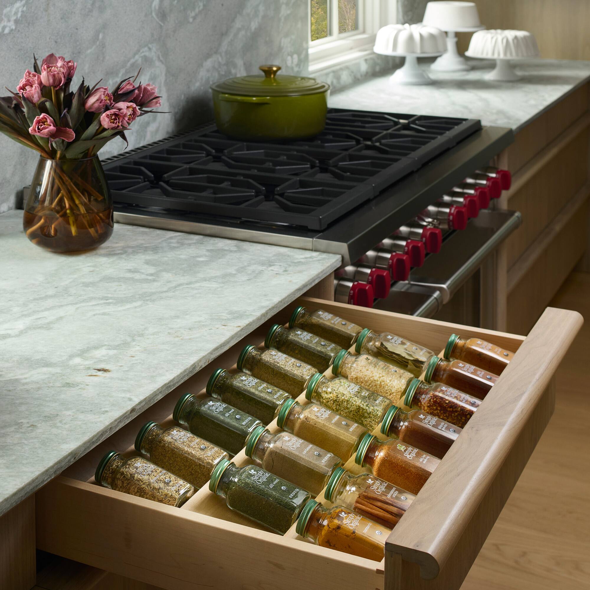 Alt View 5. Rev-A-Shelf - Rev-A-Shelf 36'' Kitchen Drawer Organizer Insert Spice Rack Three-Tier, 4SDI-36-1 - Natural.