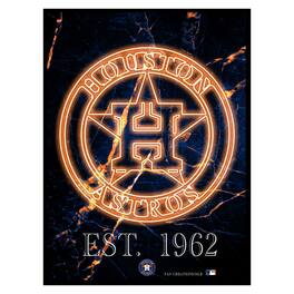 Fan Creations - Houston Astros 12'' x 16'' Framed Circle Logo Print - Black