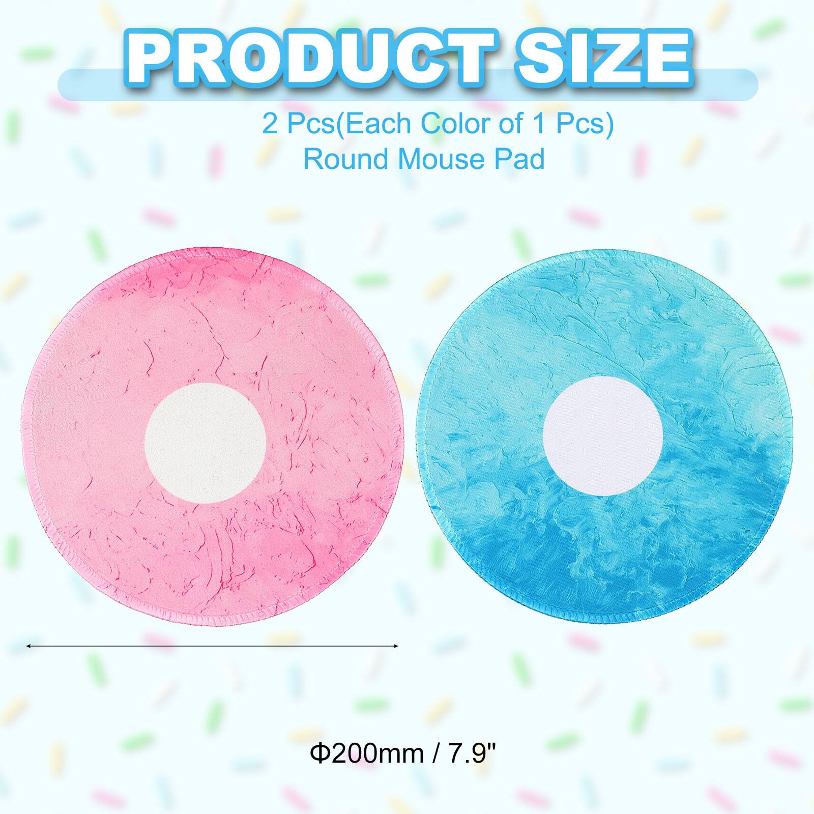 PRODUCT SIZE  
2 Pcs (Each Color of 1 Pcs)  
Round Mouse Pad  
200mm / 7.9"