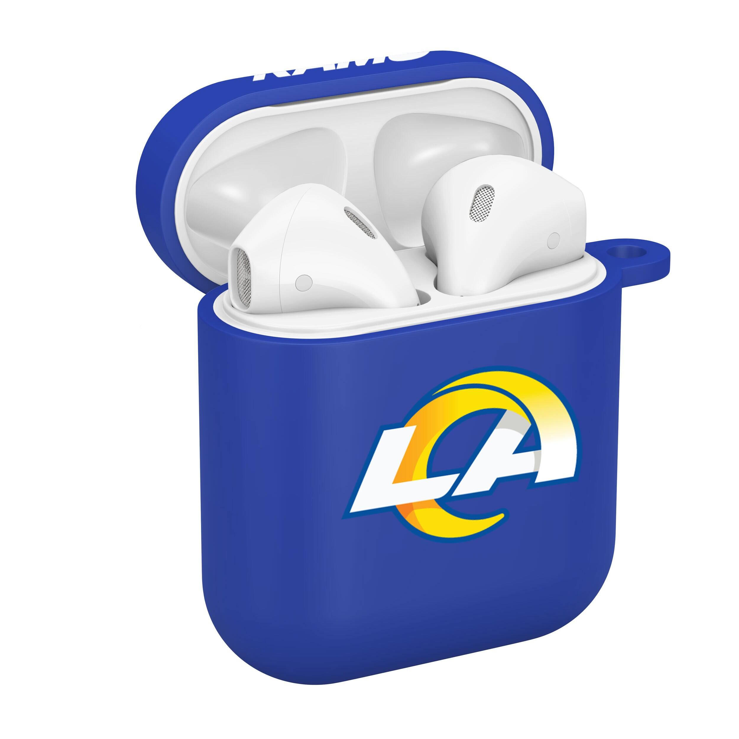 Alt View 1. Artinian - Blue Los Angeles Rams AirPods Case Cover - Blue.
