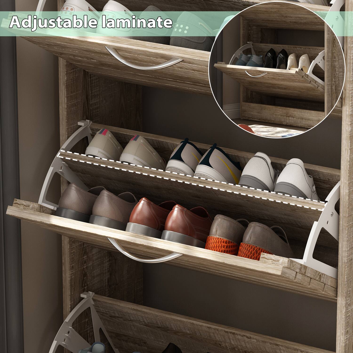 Adjustable laminate