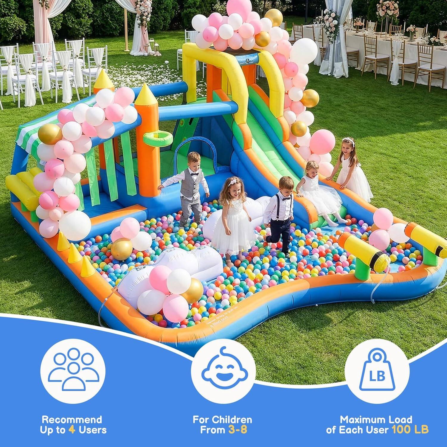 LB Recommend Up to 4 Users For Children From 3-8 Maximum Load of Each User 100 LB