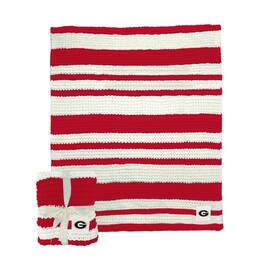 Logo Brands - Georgia Bulldogs 50" x 60" Cable-Knit Throw Blanket - Multicolor