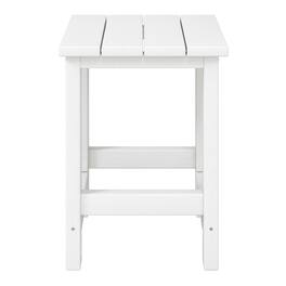 WestinTrends - Malibu Kids Outdoor Patio Furniture HDPE Adirondack Square Side Table - White