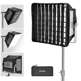 Neewer - Upgraded Softbox for RGB1200 LED Panel, 14.6x13.6", Foldable, w/ Grid & Hood, NS5S