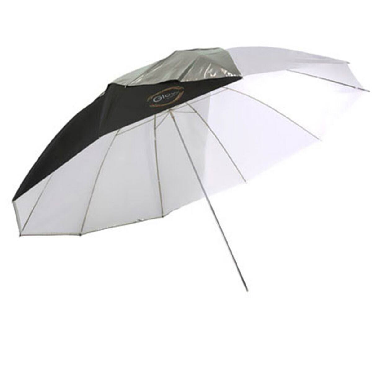 Alt View 2. Glow - Glow 72" White Parabolic Umbrella with Removable Silver/Black Layer.