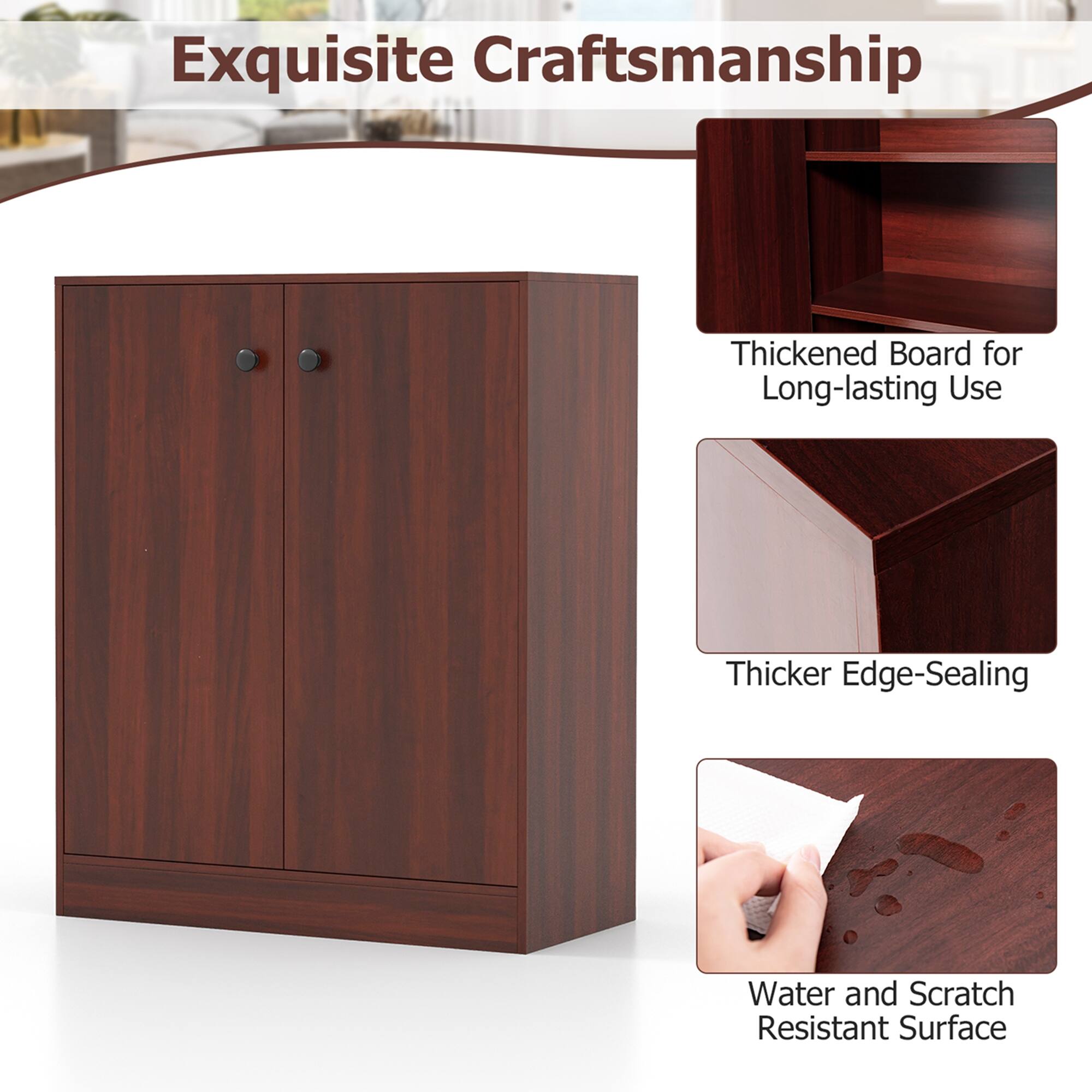 Exquisite Craftsmanship

- Thickened Board for Long-lasting Use
- Thicker Edge-Sealing
- Water and Scratch Resistant Surface