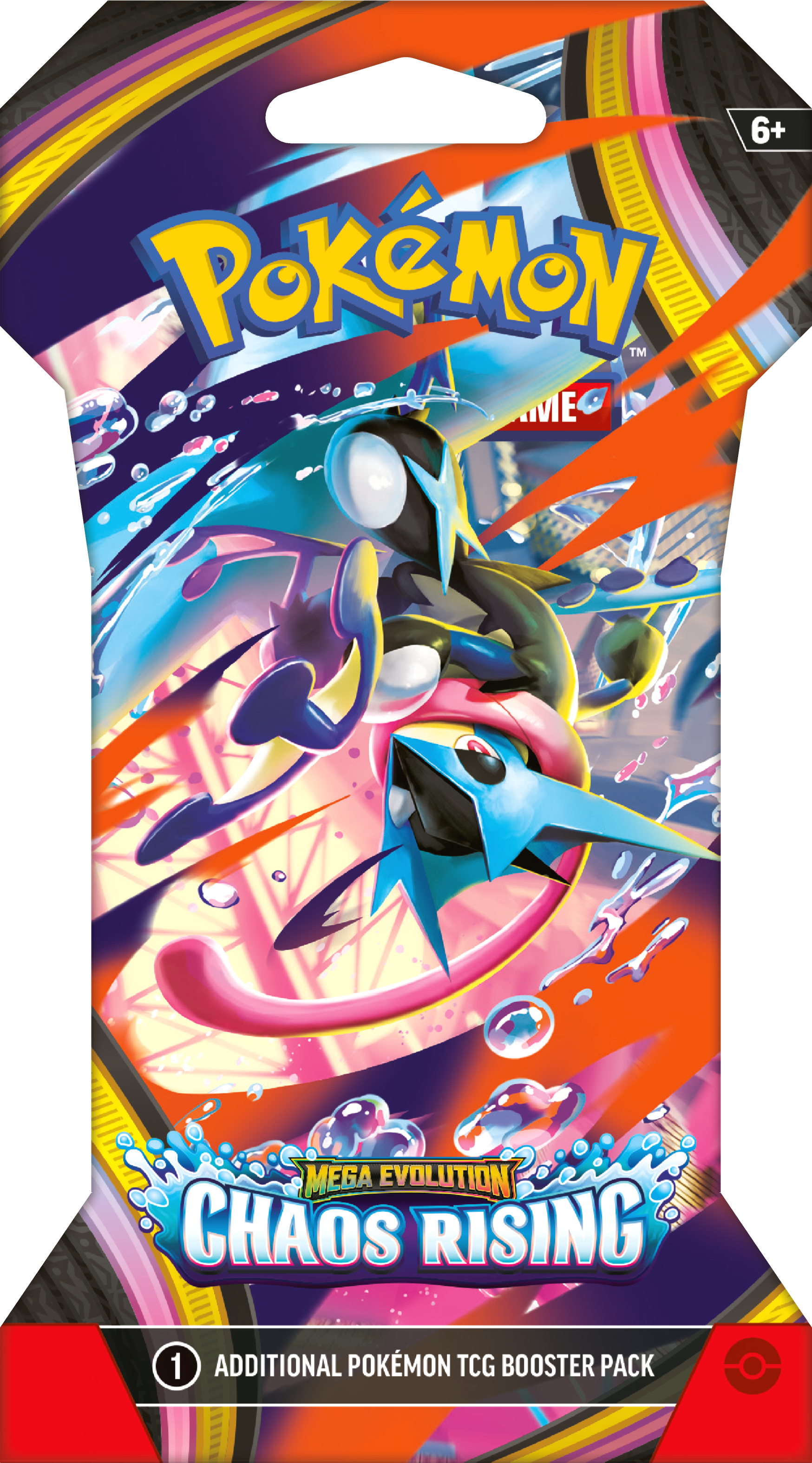 6+ Pokémon™ Mega Evolution Chaos Rising 1 Additional Pokémon TCG Booster Pack