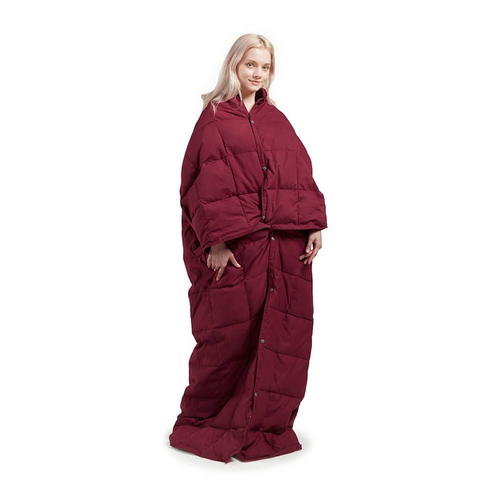 "MOOSOO - Wearable Blanket 62""x68"", Goose & Down Throw Blanket with Buttons, Classic Box Quilting for Camping, Travel - Red" price history on PriceWatchPro