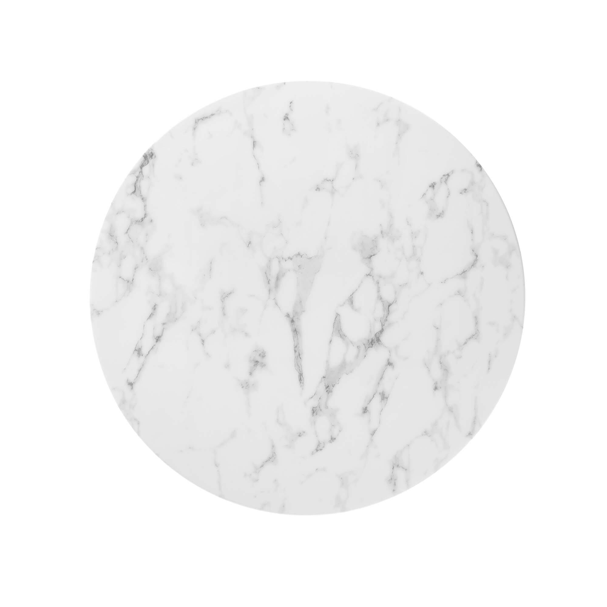 Alt View 3. Modway - Lippa Round 36" Dining Table - Gold White.