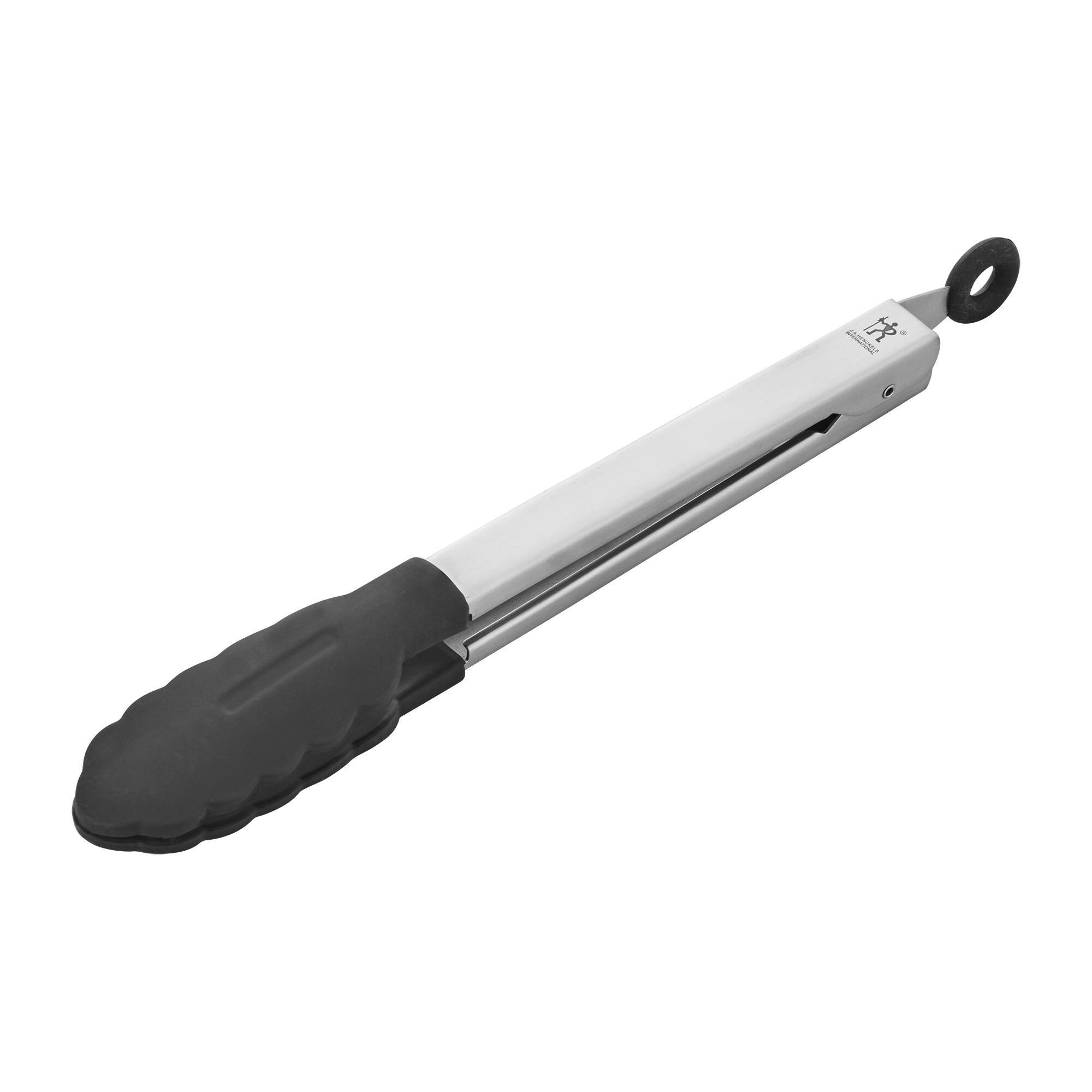 Alt View 1. Henckels - Henckels 9-inch Stainless Steel Silicone Tongs - Stainless Steel.