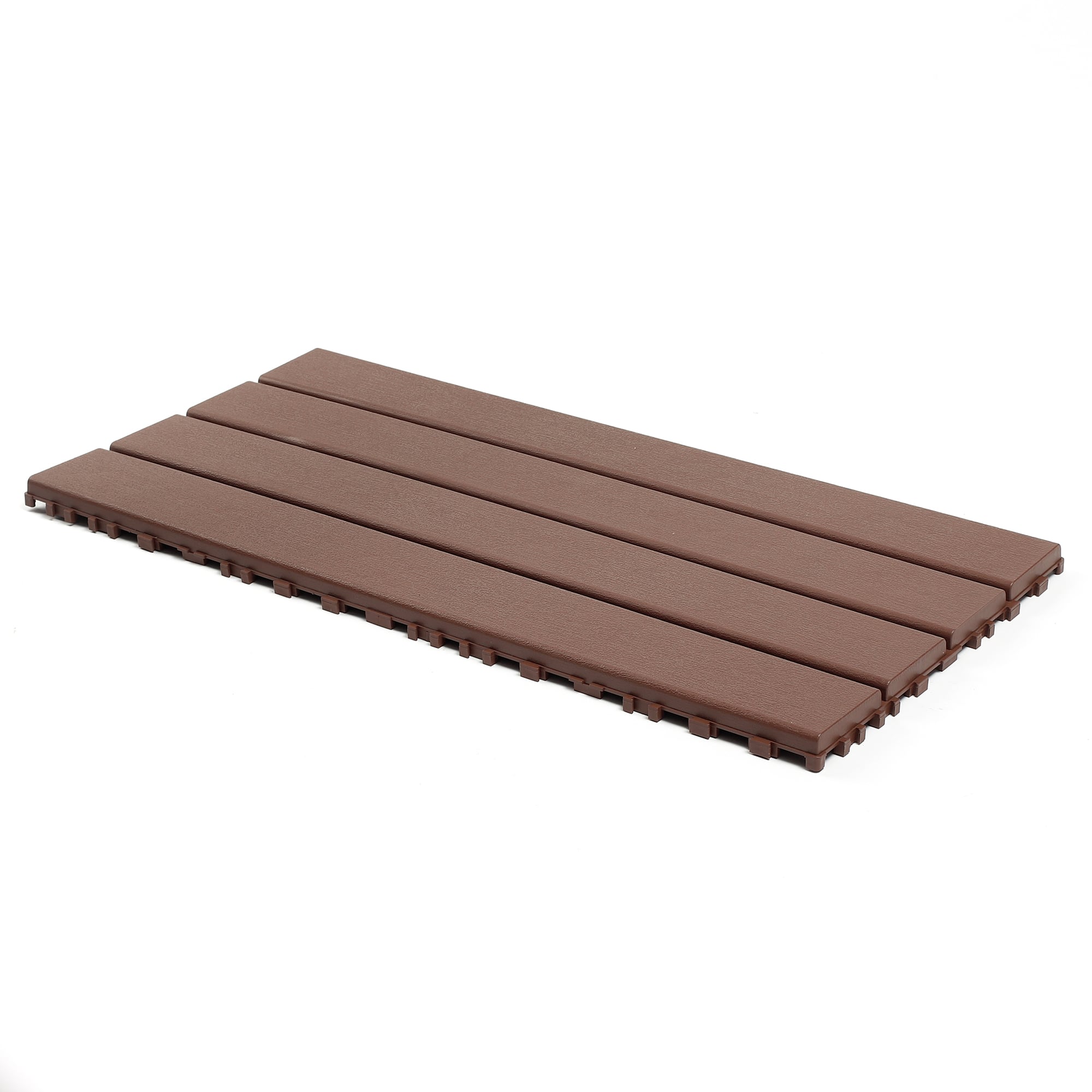 APRILSOUL - 24pcs Dark Gray Outdoor Interlocking Deck Tiles Indoor Outdoor - Brown