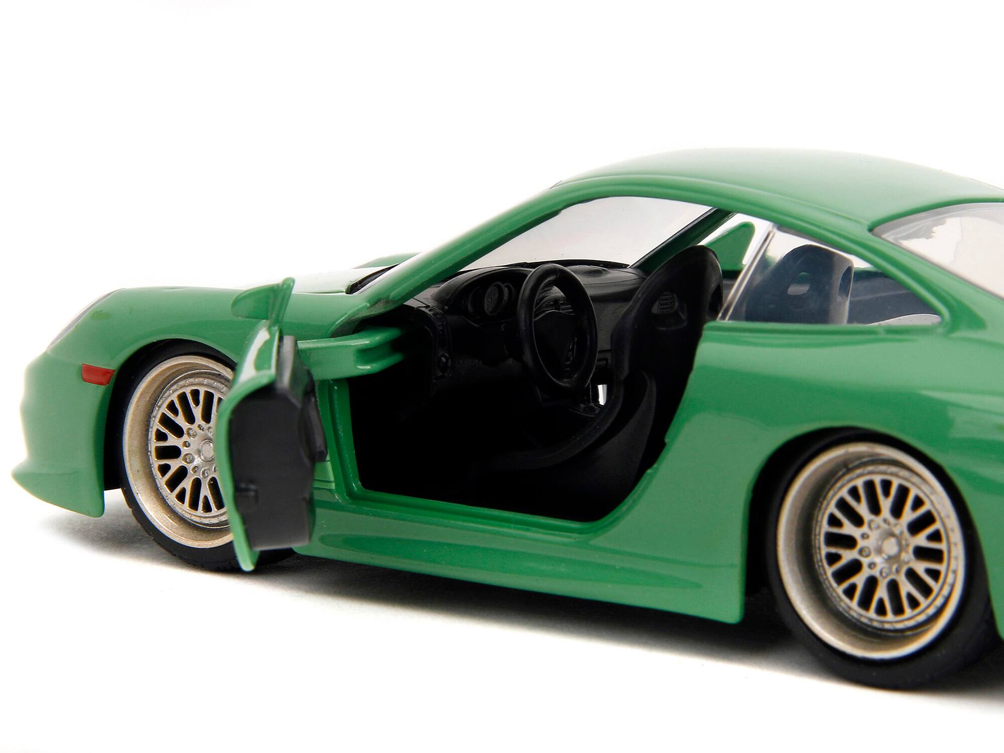 Left. Jada - Porsche 911 GT3 (996) Green "Pink Slips" Series 1/32 Diecast Model Car by Jada - Green.