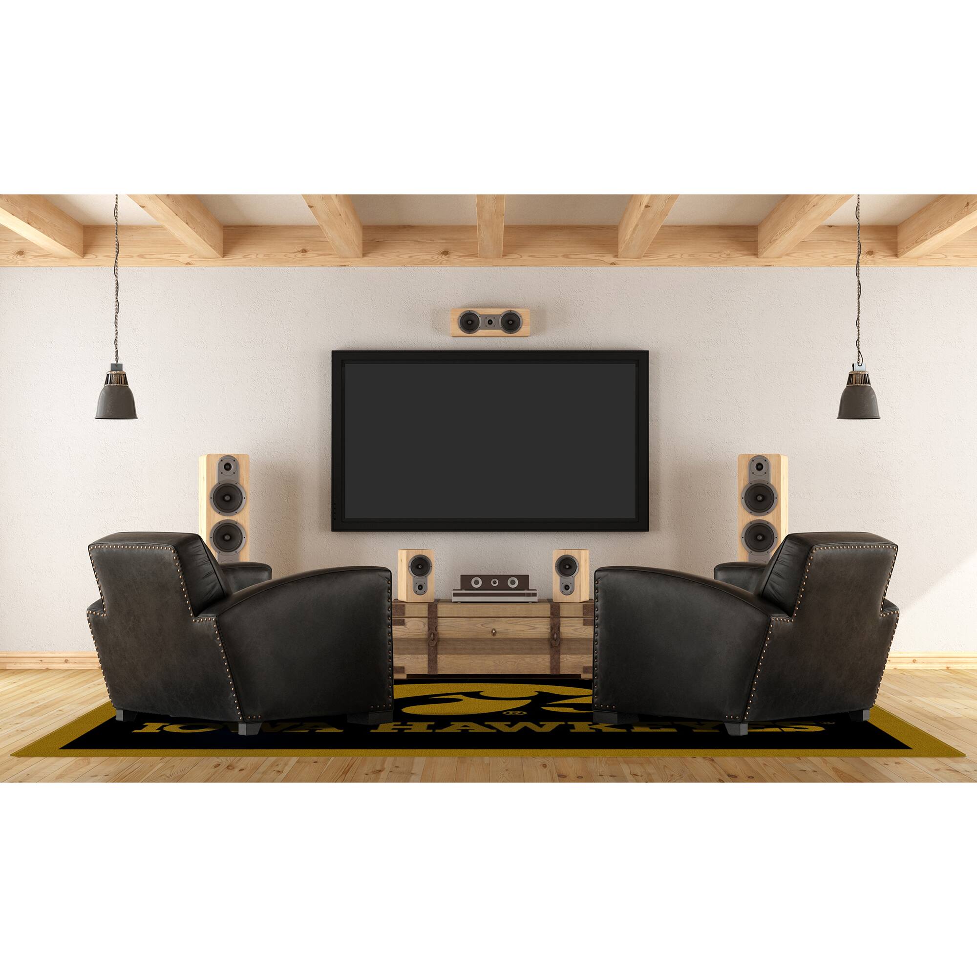 Alt View 1. Imperial - Iowa Hawkeyes 5'4'' x 7'8'' Spirit Rug - Black.