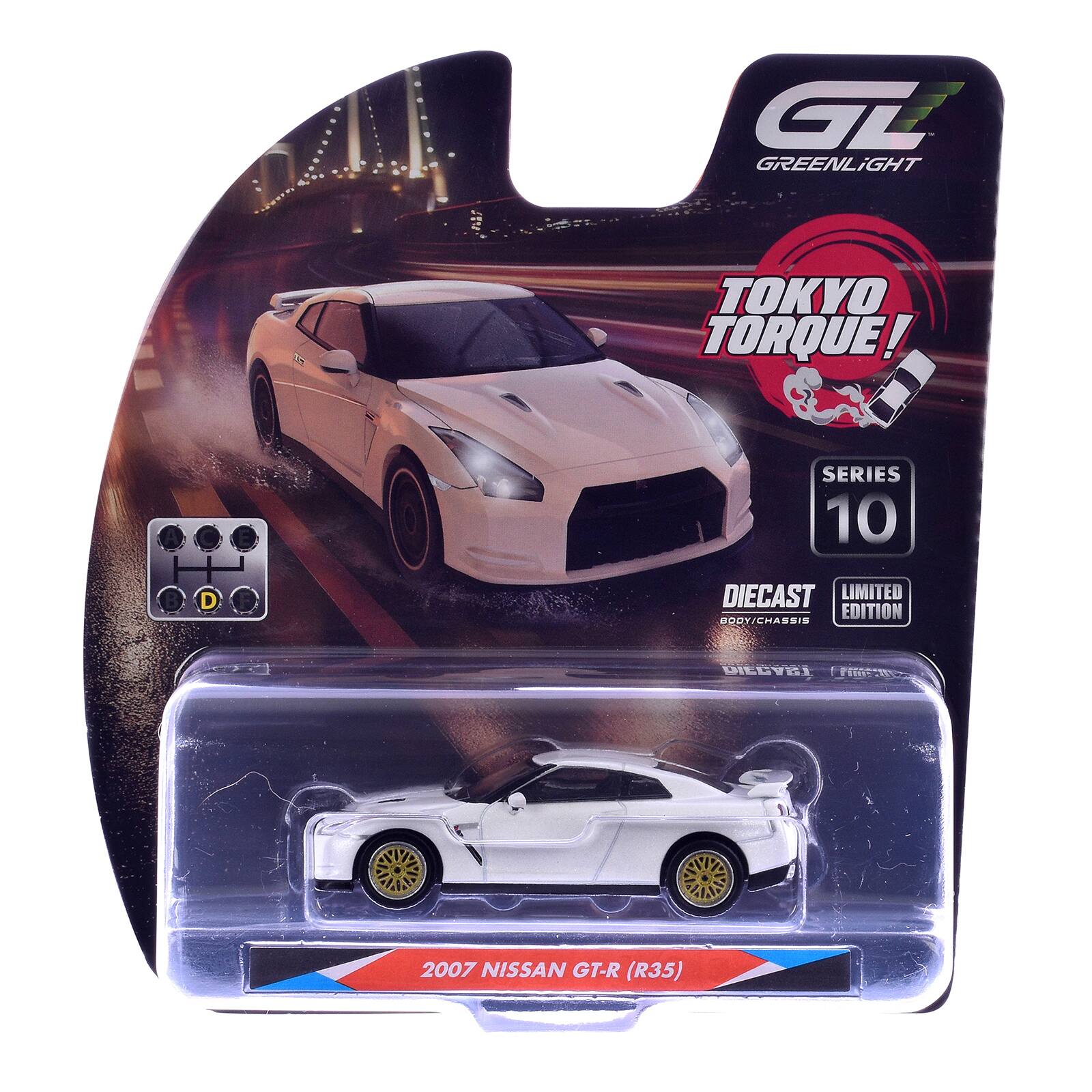 GT GREENLIGHT TOKYO TORQUE! SERIES 10 DIECAST LIMITED EDITION BDDY/CHASSIS 2007 NISSAN GT-R (R35)