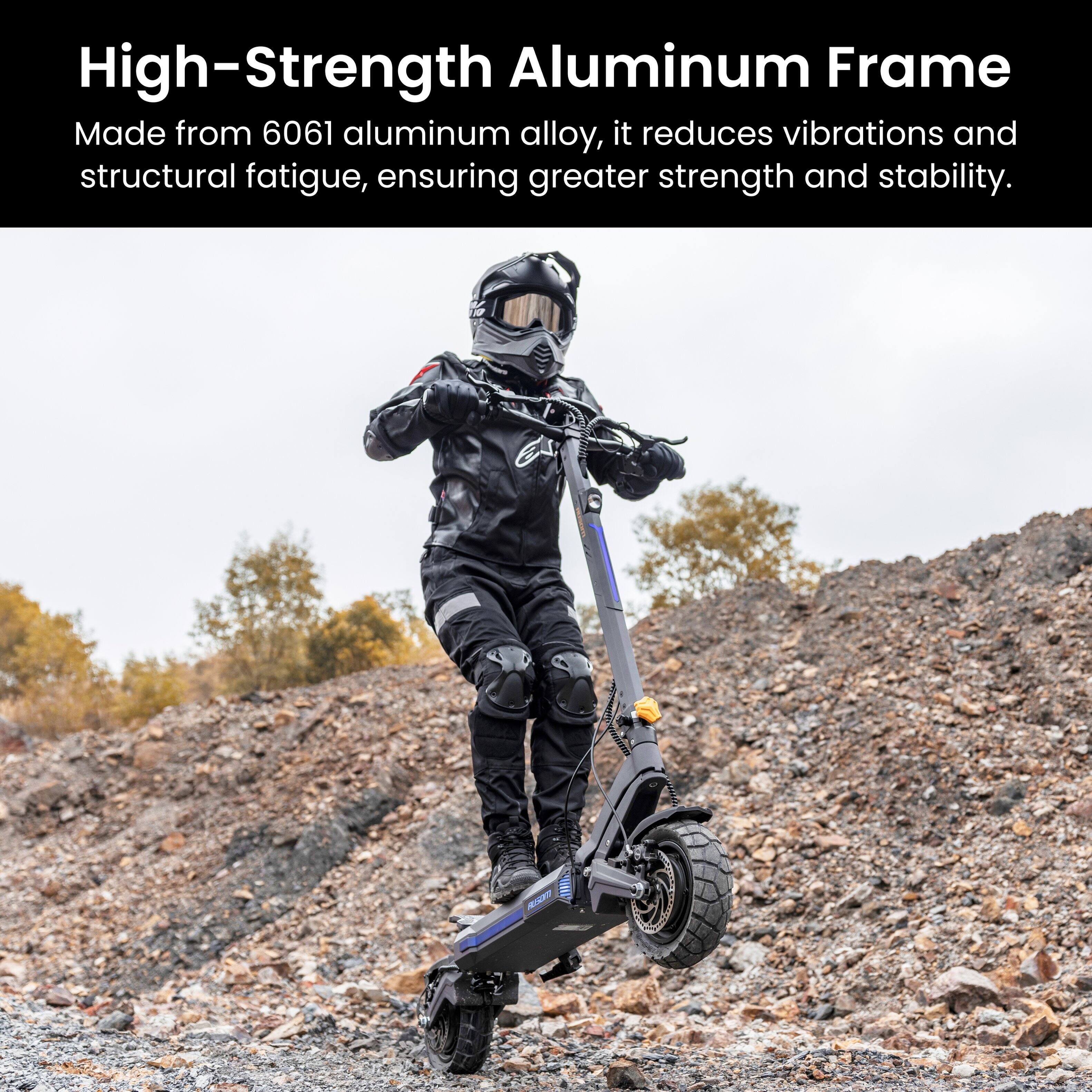 High-Strength Aluminum Frame

Made from 6061 aluminum alloy, it reduces vibrations and structural fatigue, ensuring greater strength and stability.