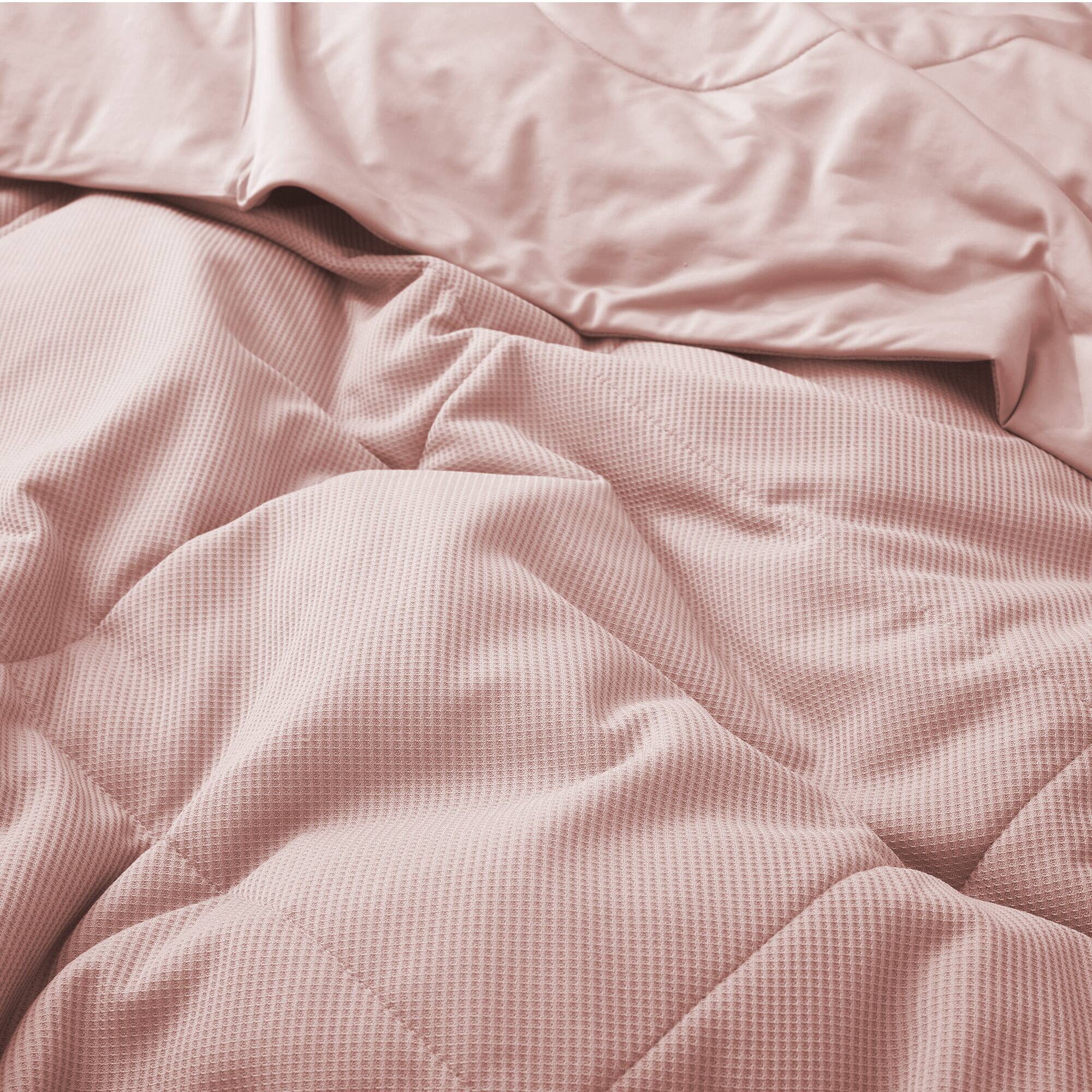 Alt View 1. Peace Nest - Peace Nest Lightweight Cooling Waffle Blanket Summer Reversible Comfort for Hot Sleepers, Pink, King - Pink.