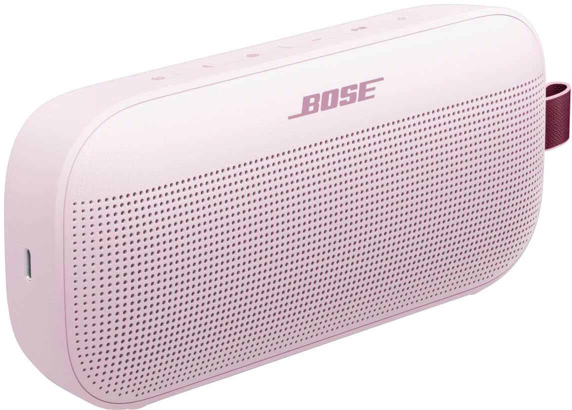 Angle. Bose - SoundLink Flex (2nd Gen) Portable Bluetooth Speaker with Waterproof/Dustproof Design - Petal Pink.