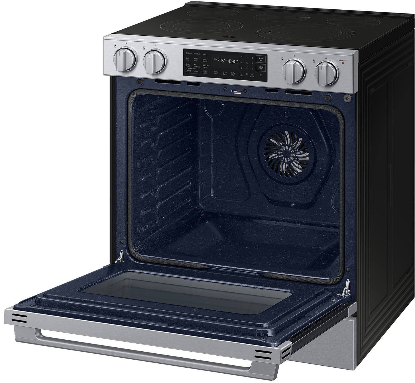 Alt View 24. Samsung - 6.3 cu. ft. Bespoke Smart Slide-In Electric Range with No Preheat Air Fry Max and True Convection - Fingerprint Resistant Stainless Steel.