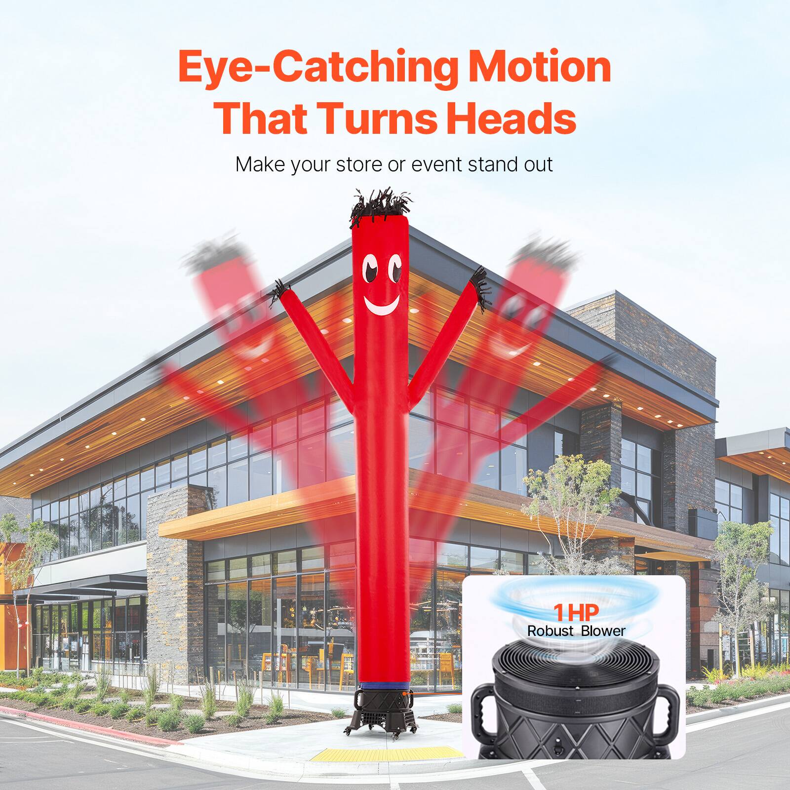 Eye-Catching Motion That Turns Heads  
Make your store or event stand out  

1 HP Robust Blower